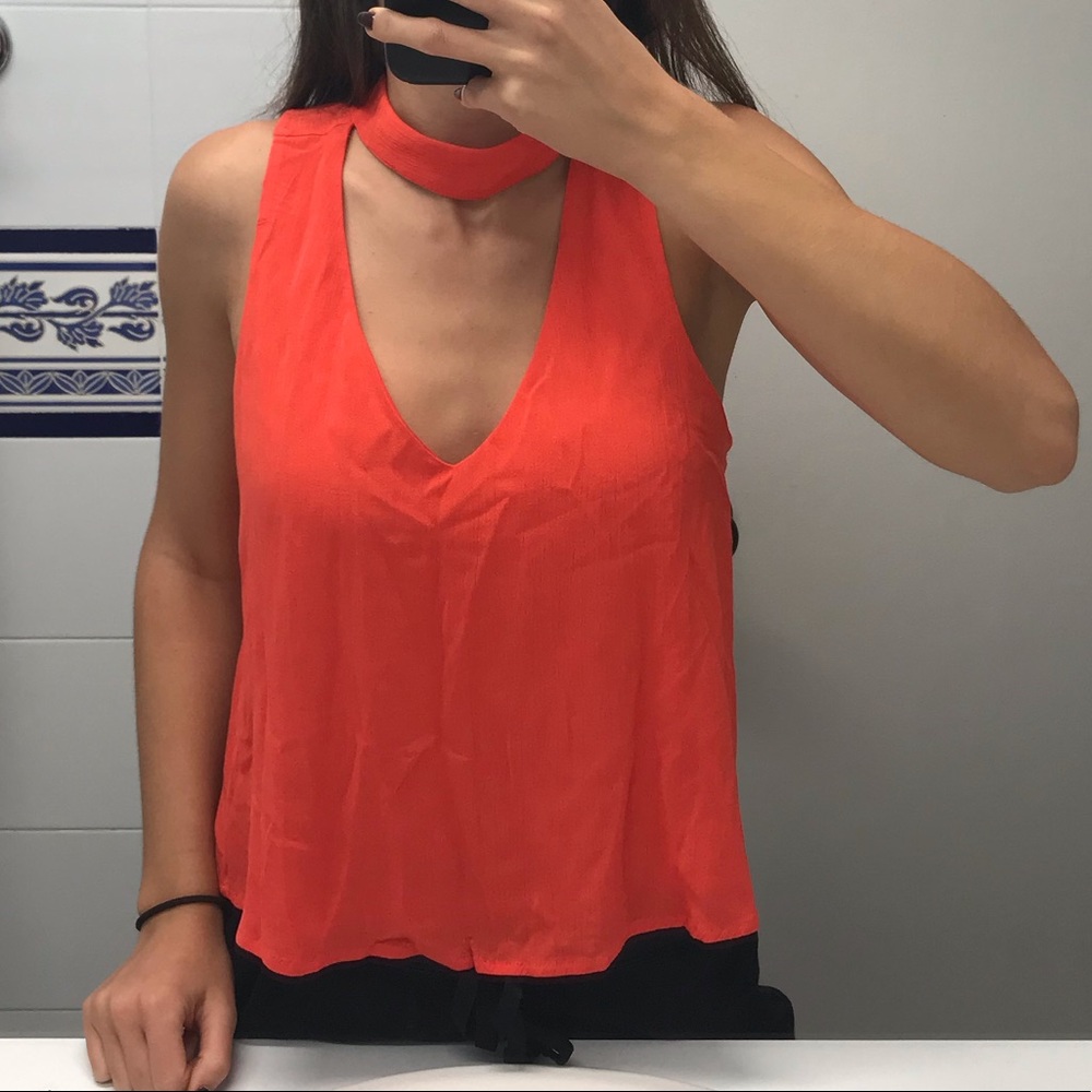 Neon orange top